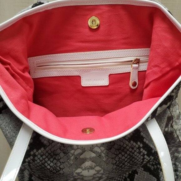 Ted Baker Python Shoulder Tote Bag Gym School Work Everyday Neutral - Picture 8 of 10